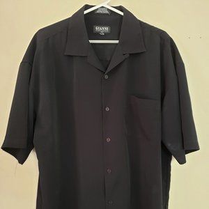 GIANNI ANTONIO XL CASUAL BUTTON FRONT BLACK SHIRT